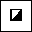 SQUARE WITH LOWER RIGHT DIAGONAL HALF BLACK